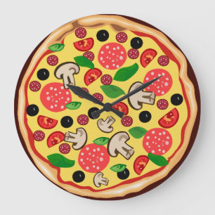 PIZZA funny WALL CLOCK