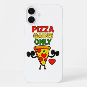 Pizza Gains Only – Funny Fitness Pizza Lover iPhone 16 Plus Case