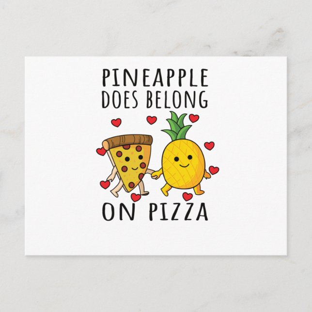 Pizza Hawaii Pineapple Pizza Food Postcard (Front)