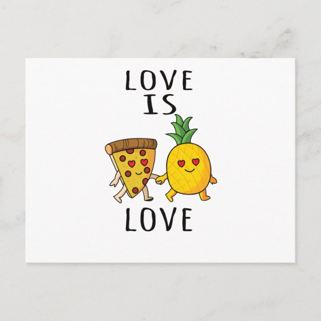 Pizza Hawaii Pineapple Pizza Food Postcard (Front)