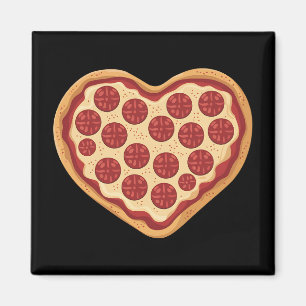 Pizza Heart Shaped Cute Valentine's Day Magnet