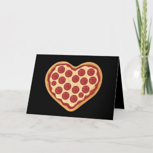 Pizza Heart Shaped Cute Valentine's Day Thank You Card