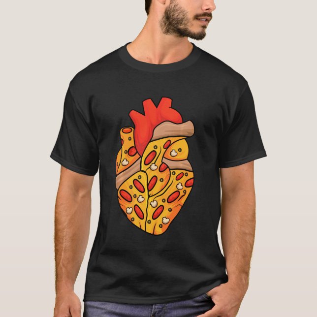 Pizza Heart Slice Neapolitan Lover Pizzeria Pizzai T-Shirt (Front)