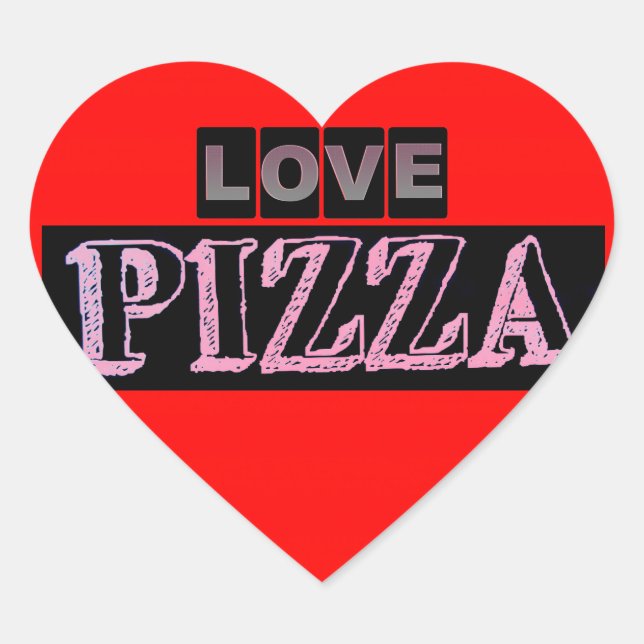 Pizza Heart Sticker (Front)