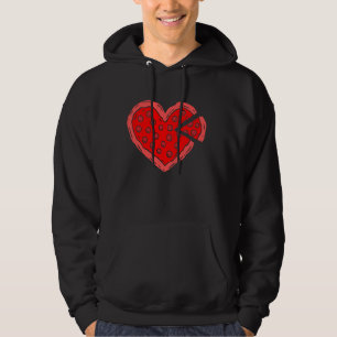 Pizza Heart Valentines Day Cool V Day Fast Food Lo Hoodie