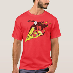 Pizza Hell Skeleton Surfing Fast Food Riding T-Shirt
