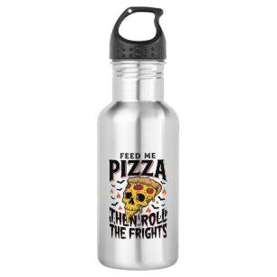 Pizza Horror Shirt Vintage Engraving Movie Night D 532 Ml Water Bottle