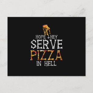 Pizza In Hell Holiday Postcard