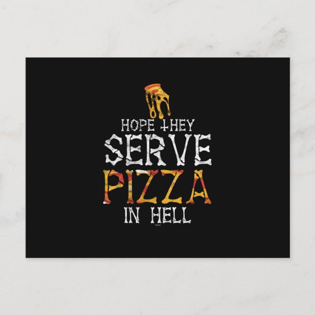 Pizza In Hell Holiday Postcard (Front)