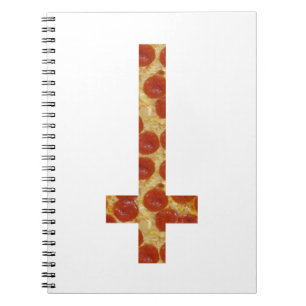 pizza inverted cross notebook