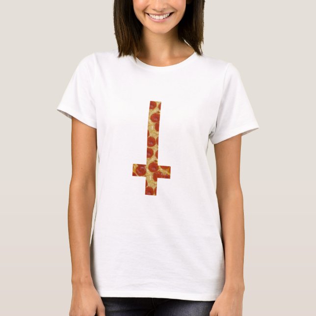 pizza inverted cross T-Shirt (Front)