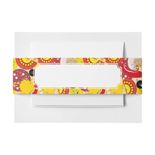 Pizza Invitation Belly Band (Front Example)