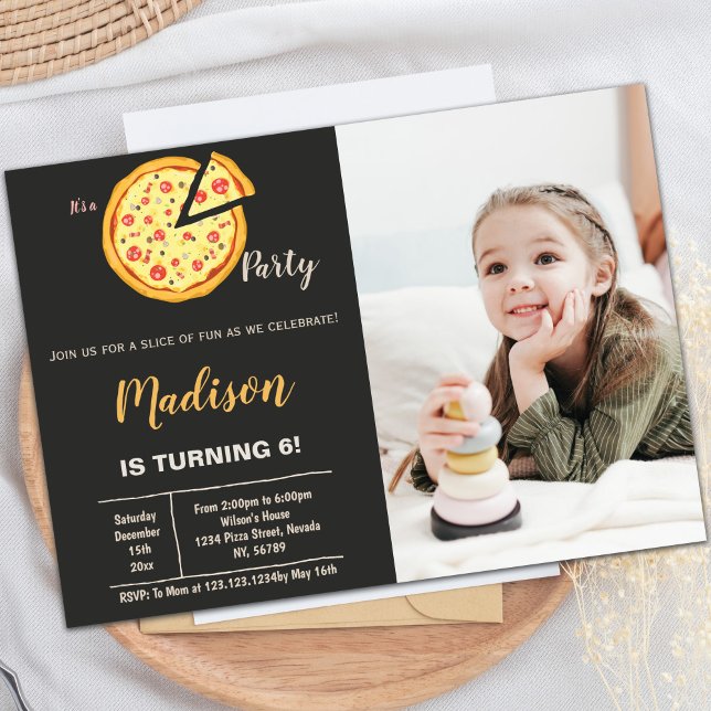 Pizza Invitations with photo (Pizza Invitations with photo)