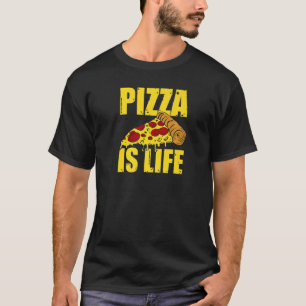 Pizza Is Life Cheese And Pepperoni Pizza T-Shirt