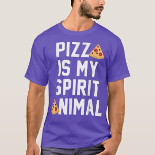 Pizza Is My Spirit Animal Funny Humour Cheese Food T-Shirt