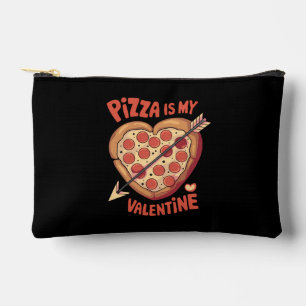 Pizza Is My Valentine's Day Funny Accessory Pouch