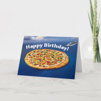 Pizza Island Birthday Card