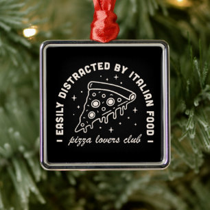 Pizza Italian food lover funny quotes Metal Tree Decoration