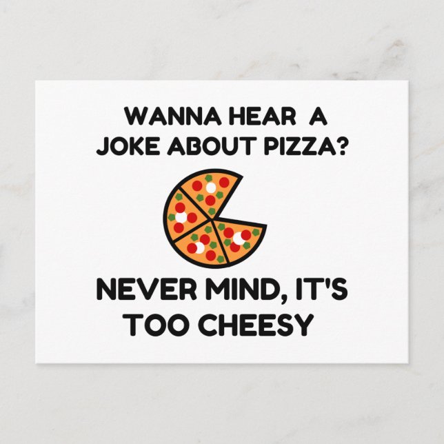Pizza Joke Postcard (Front)