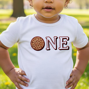 Pizza Kids 1st Birthday Party One Baby T-Shirt