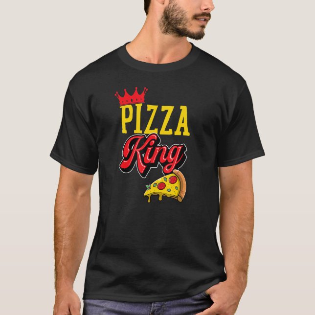 Pizza King Cheese Pizza   Crown T-Shirt (Front)