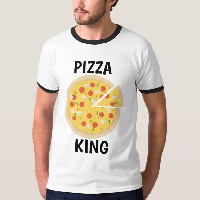 PIZZA KING MEN'S FUNNY T-Shirts (Front)
