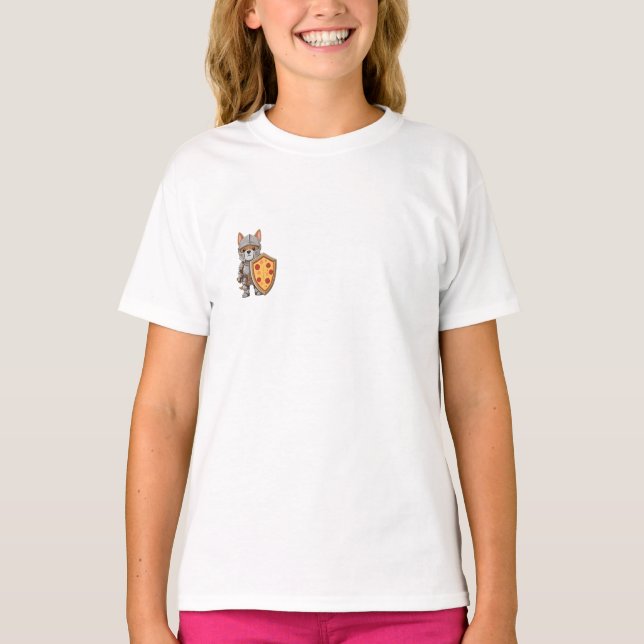 Pizza Knight Corgi Dog Kids T-Shirt (Front)
