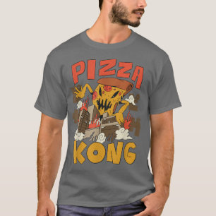 Pizza Kong Cool Fun Kaiju Retro Cartoon Art  T-Shirt