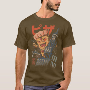 Pizza Kong Kaiju Monsters Fast Food Japanese Art  T-Shirt