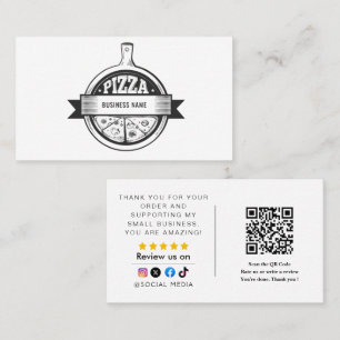 pizza LOGO QR Code Business Card