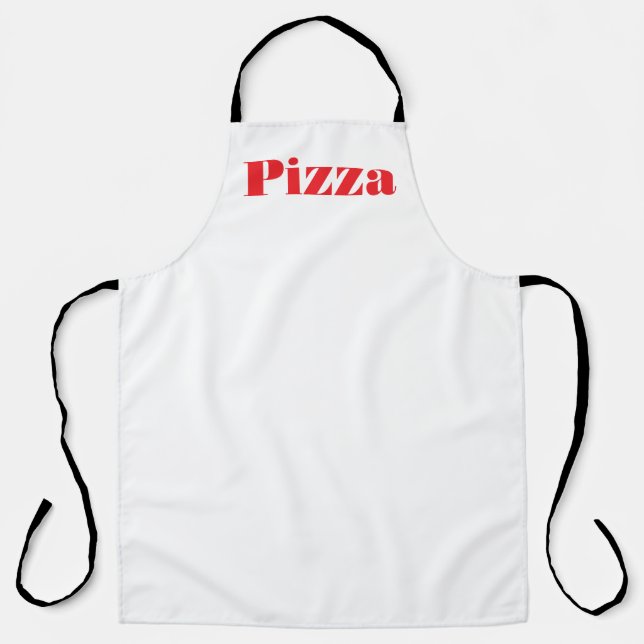 PIZZA Logo White Chef  Apron (Front)