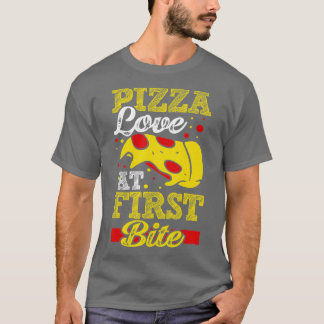 Pizza Love At First Bite  T-Shirt