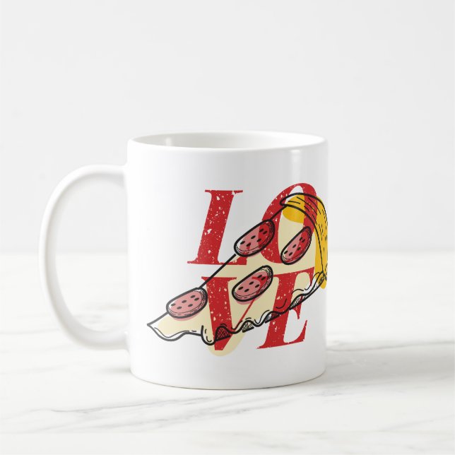 Pizza Love Coffee Mug (Left)