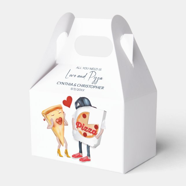 Pizza Love Funny Favour Box (Front Side)