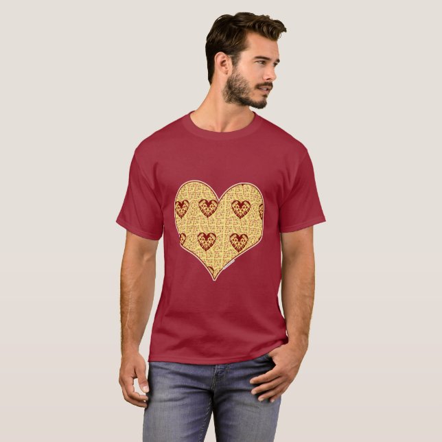 Pizza Love Heart Cheesy Art Design T-Shirt (Front Full)