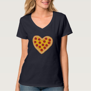 Pizza Love Heart Pepperoni Slice for Pizza Lovers T-Shirt
