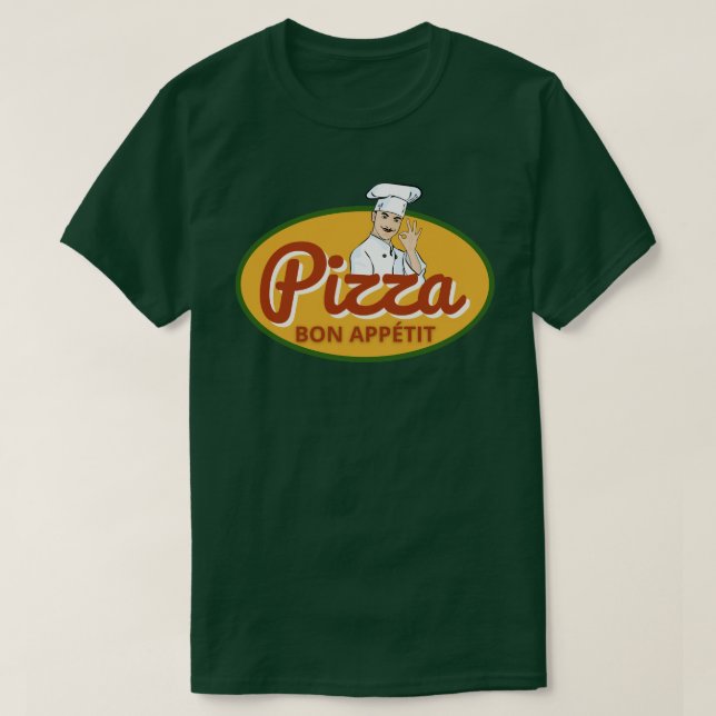 Pizza Lover Bon Appetit T-Shirt (Design Front)
