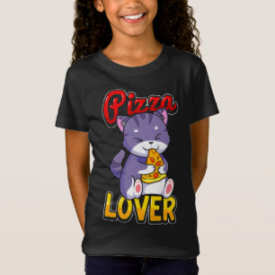 Pizza Lover Cat Owners Cute Cat Eating A Slice Of T-Shirt