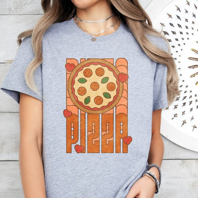 Pizza Lover, Funny Pizza Tee, Retro Pizza T-Shirt (Creator Uploaded)
