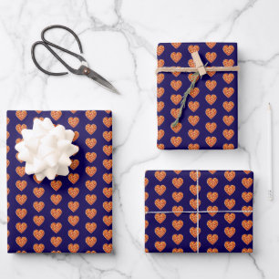 Pizza Lover Heart Wrapping Paper Sheet