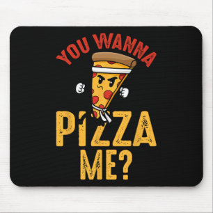 Pizza Lover - You Wanna Pizza Me Ninja Karate Kawa Mouse Pad