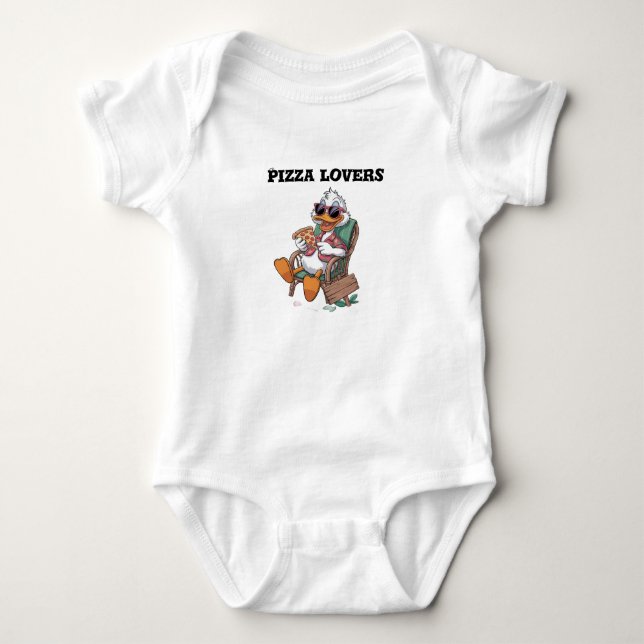 Pizza lovers  baby bodysuit (Front)