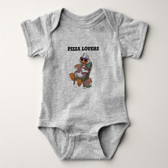 Pizza lovers  baby bodysuit (Front)