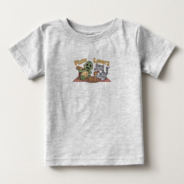 Pizza lovers baby T-Shirt (Front)