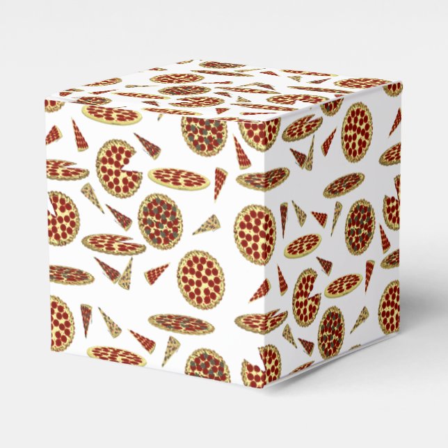 Pizza Lover's Pattern Favour Box (Front Side)