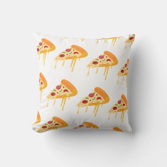 Pizza Lovers Throw Pillow (Front)