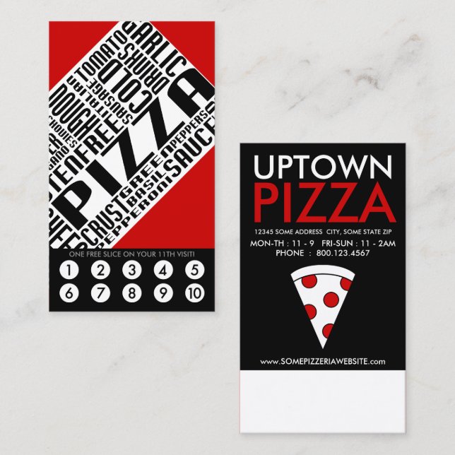 pizza loyalty (wordWEBs) (Front/Back)