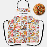 Pizza Maker Pizzeria Shop Custom Name Text  Apron<br><div class="desc">Fun apron featuring a pattern of pizza slices and pizza word art and two lines of custom text. Add a person's name, restaurant or pizza shop name or delete the text and rectangle and just use the pattern. Perfect for pizza restaurants, budding chefs, pizza birthday parties, host/hostess gifts or anyone...</div>