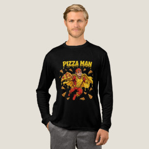 Pizza Man Superhero Funny Pizza Lover T-Shirt Tri-Blend Shirt