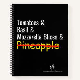 Pizza Margherita W/O Pineapple Notebook
